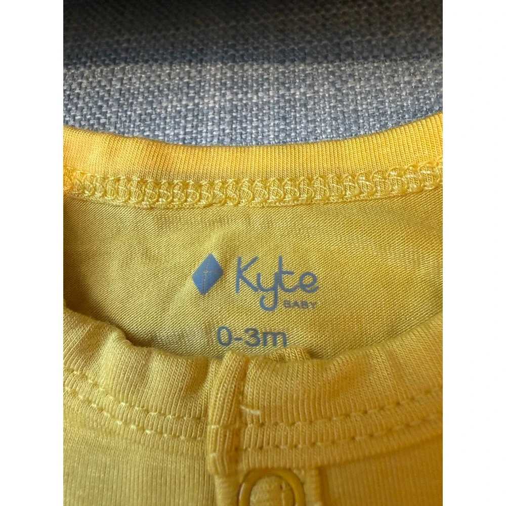 Kyte Baby Sleeveless Snap Romper Marigold Yellow Bamboo Rayon 0-3 Months NWT